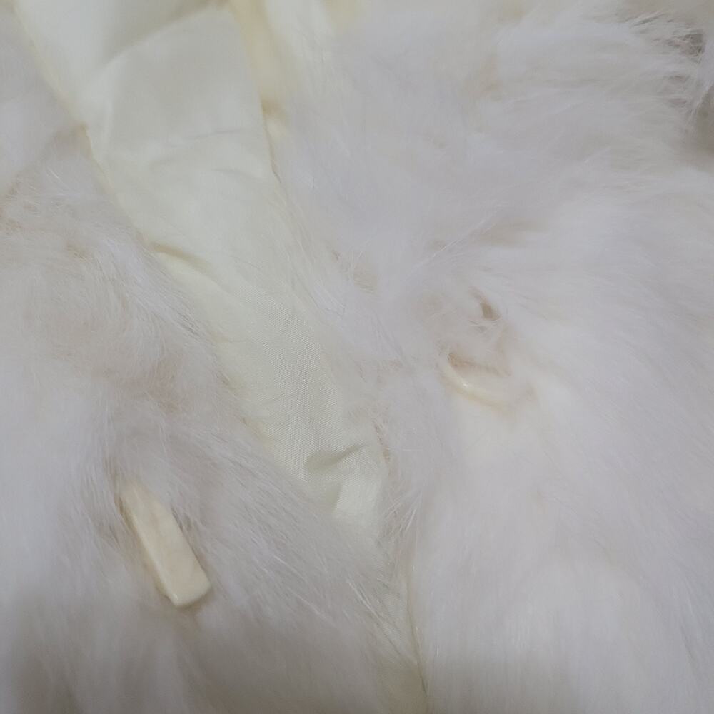 Love Token Rabbit Fur Layered Jacket Size Small Hook And Eye Soft - Picture 11 of 13